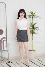 Code Grey Mini Skirt in Grey (Free Belt)
