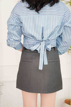 Code Grey Mini Skirt in Grey (Free Belt)