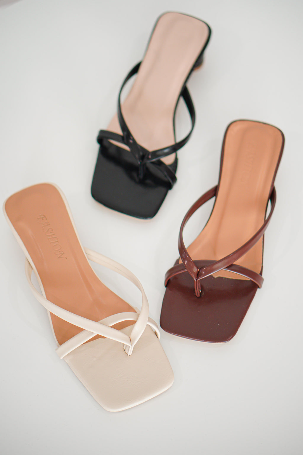 Nila Strappy Low Sandals Heels