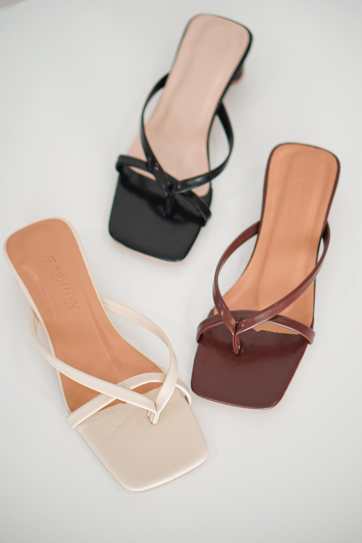 Nila Strappy Low Sandals Heels