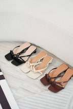 Nila Strappy Low Sandals Heels