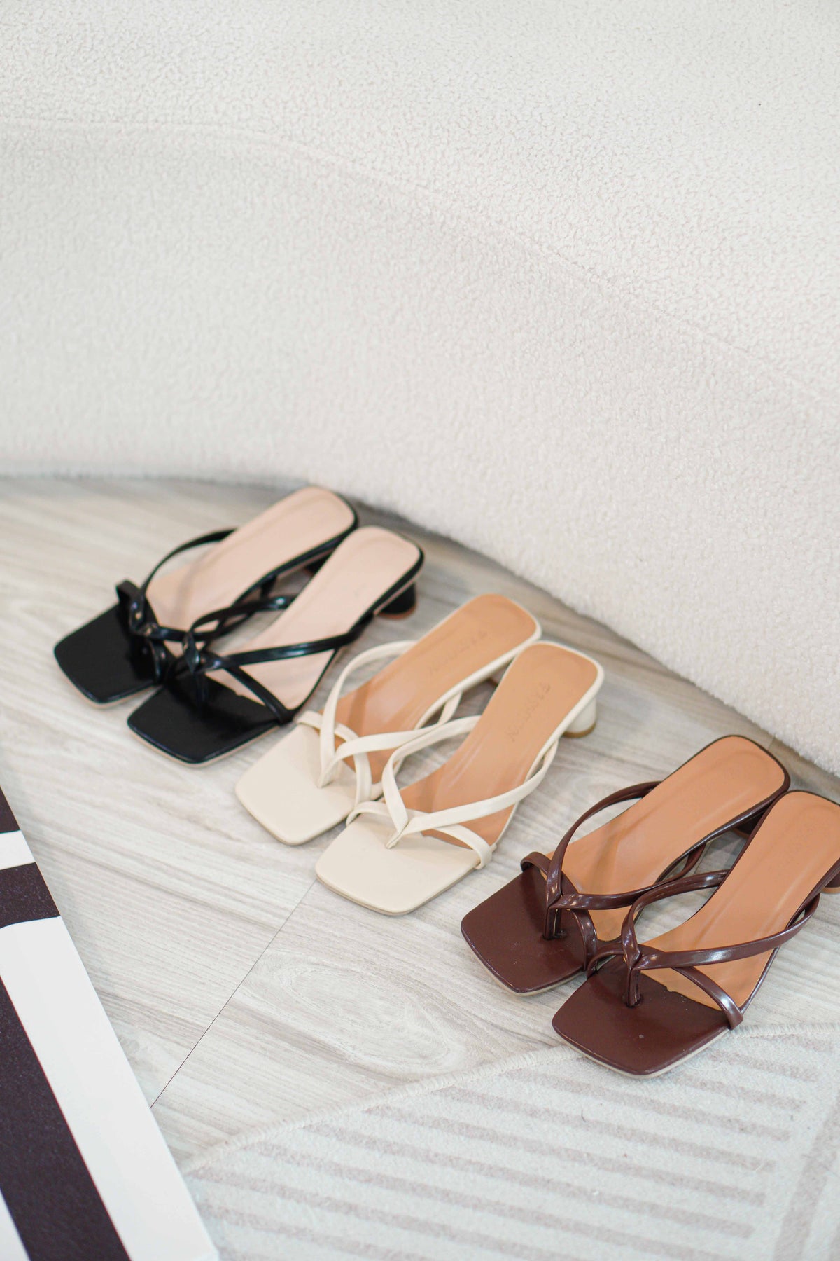 Nila Strappy Low Sandals Heels