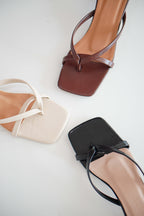 Nila Strappy Low Sandals Heels