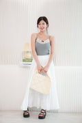Large Puffy Tote Bag in Cream