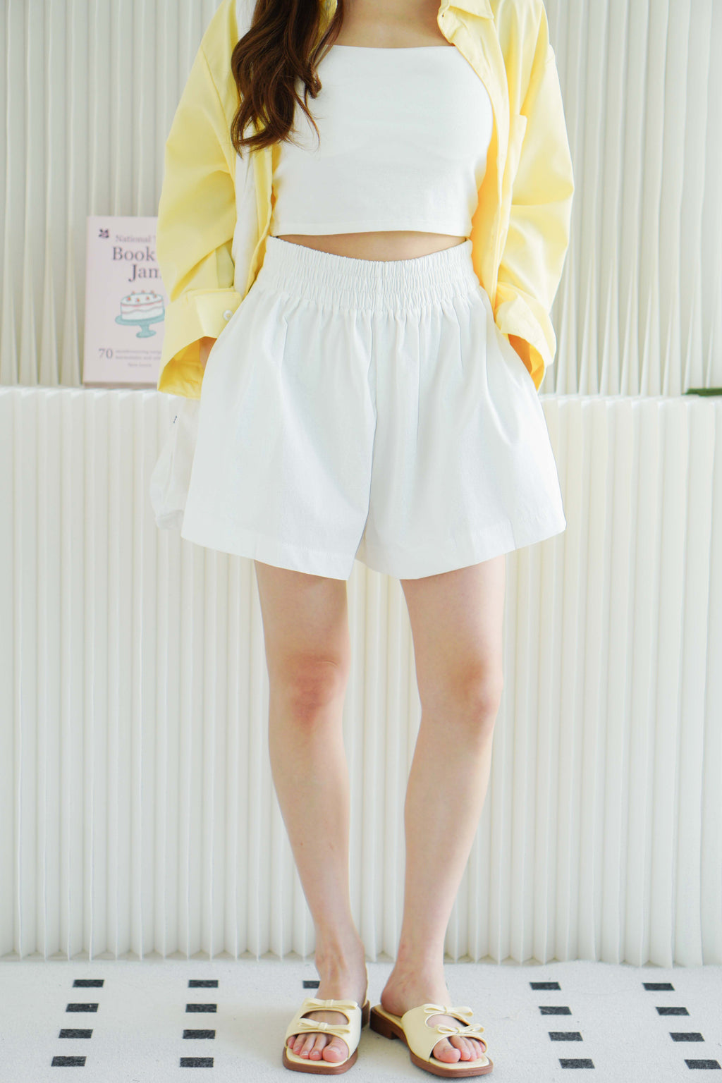 Casual Breeze Lounge Shorts in White