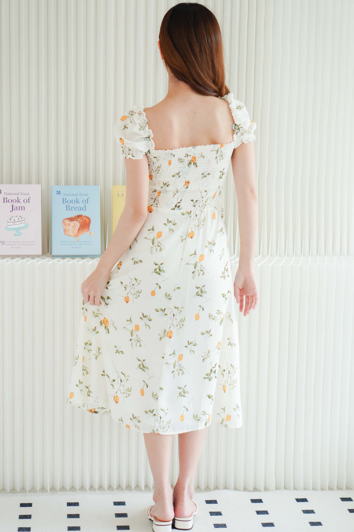 (BACKORDER) Limon Garden Puffy Sleeves Ribbed Floral Maxi Dress