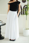 Livia A-Line Maxi Skirt in White