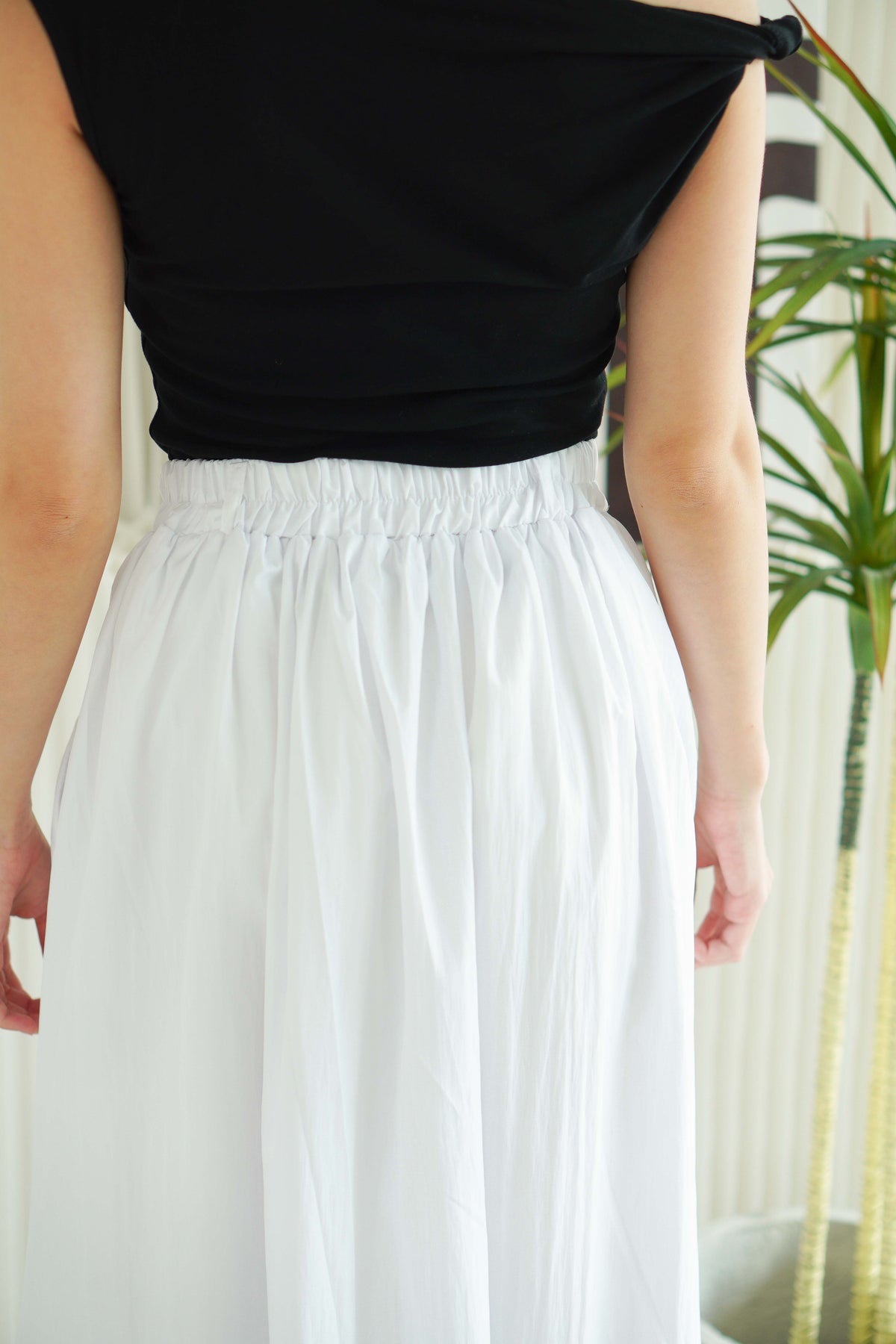Livia A-Line Maxi Skirt in White