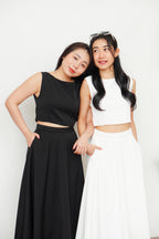 Audrey Boat Neck Top by Bash in White
