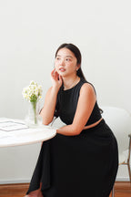Audrey Boat Neck Top by Bash in Black