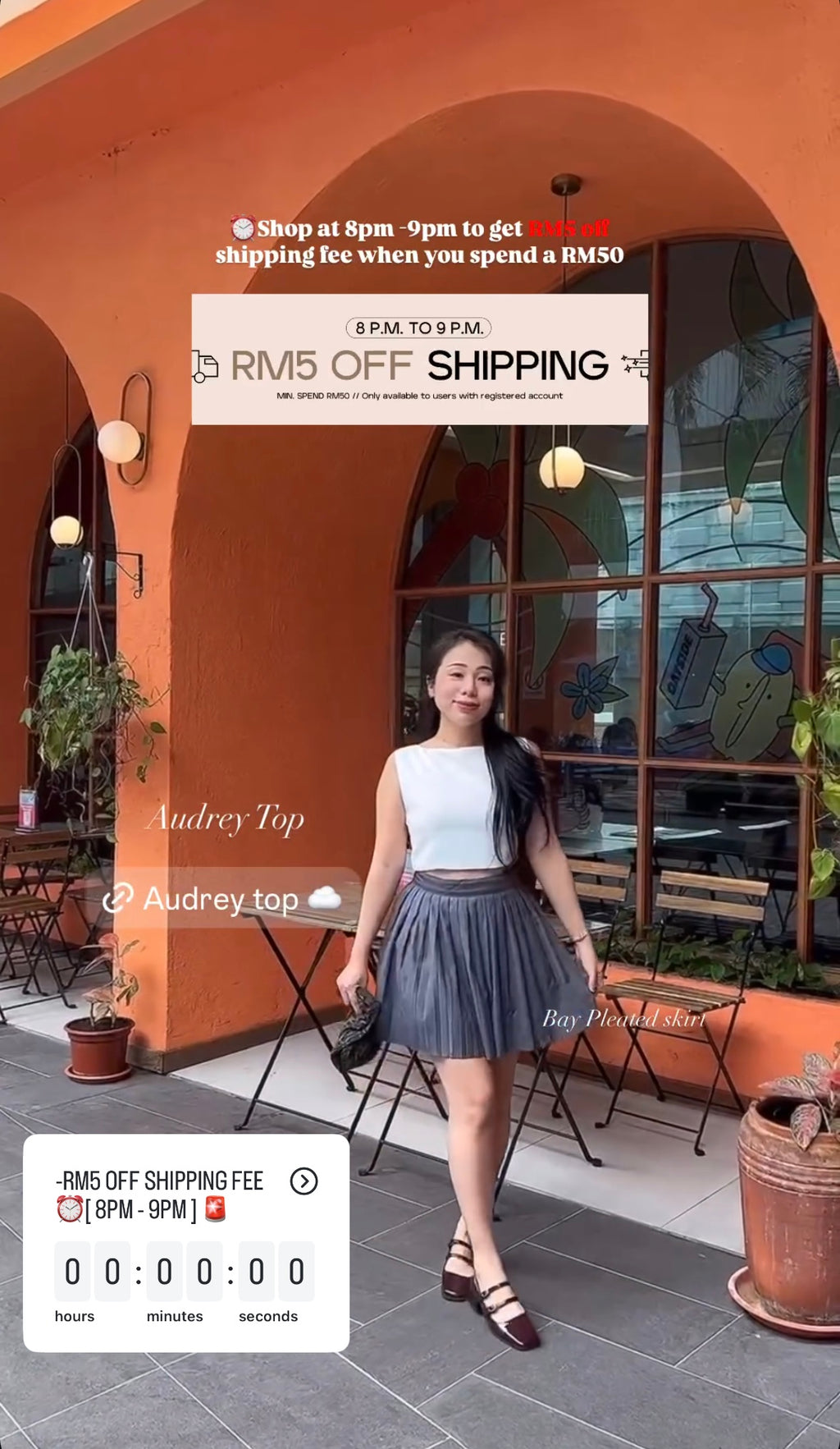 Audrey Boat Neck Top by Bash in White