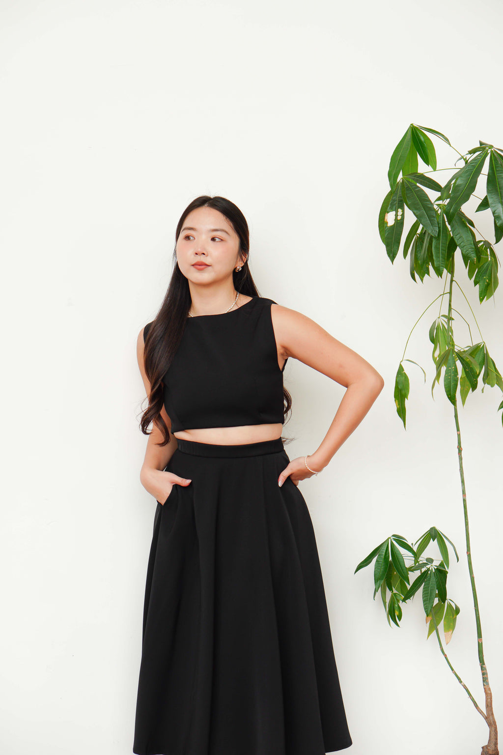 Audrey Boat Neck Top by Bash in Black
