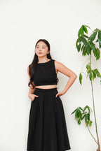 Audrey Boat Neck Top by Bash in Black