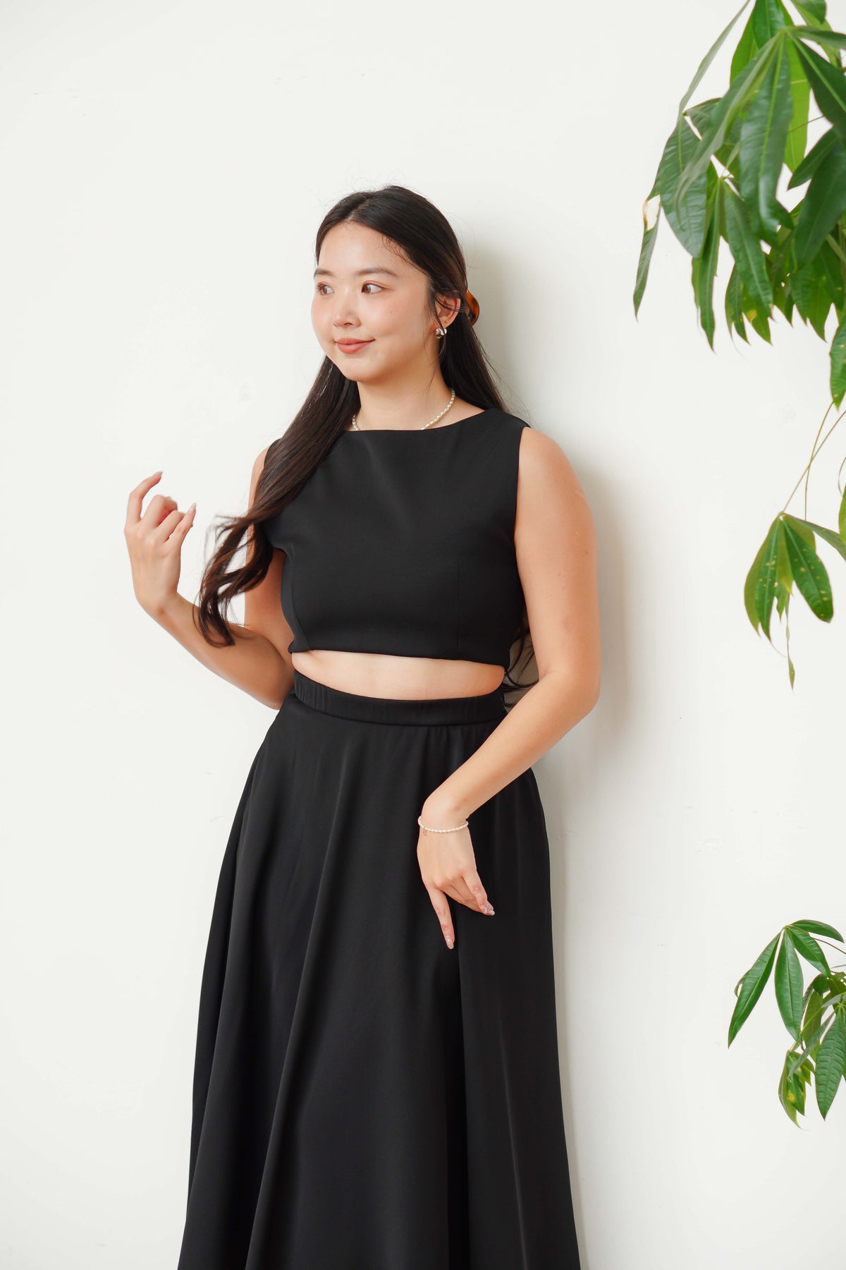 Audrey Boat Neck Top by Bash in Black