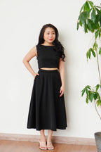 Audrey Boat Neck Top by Bash in Black