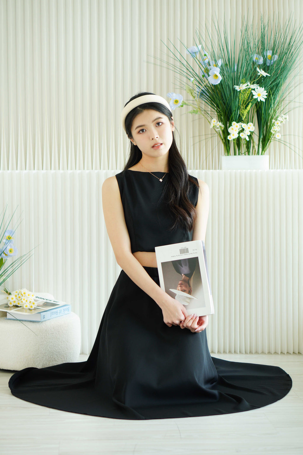 Audrey Boat Neck Top by Bash in Black