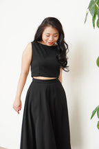 Audrey Boat Neck Top by Bash in Black