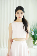 Audrey Boat Neck Top by Bash in Pink