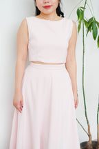 Audrey Boat Neck Top by Bash in Pink