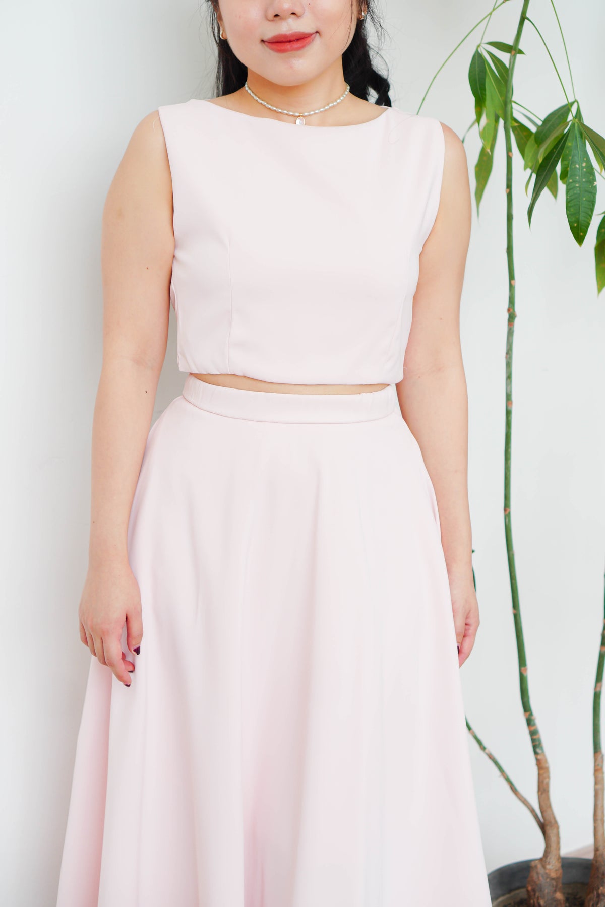 Audrey Boat Neck Top by Bash in Pink