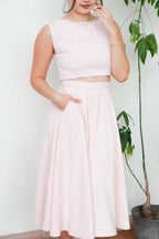 Audrey Boat Neck Top by Bash in Pink