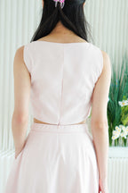 Audrey Boat Neck Top by Bash in Pink