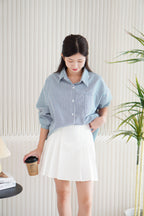 Darcy Pleated Skirt in White