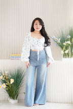 Valeria Denim Wide Legged Jeans in Blue