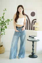 Valeria Denim Wide Legged Jeans in Blue