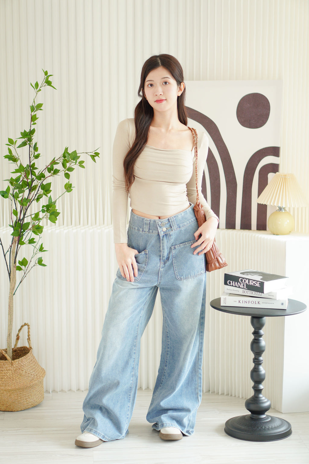 Valeria Denim Wide Legged Jeans in Blue