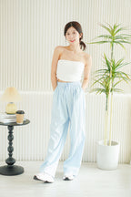 Marlow Drawstring Loose Fit Pants in Blue