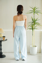 Marlow Drawstring Loose Fit Pants in Blue