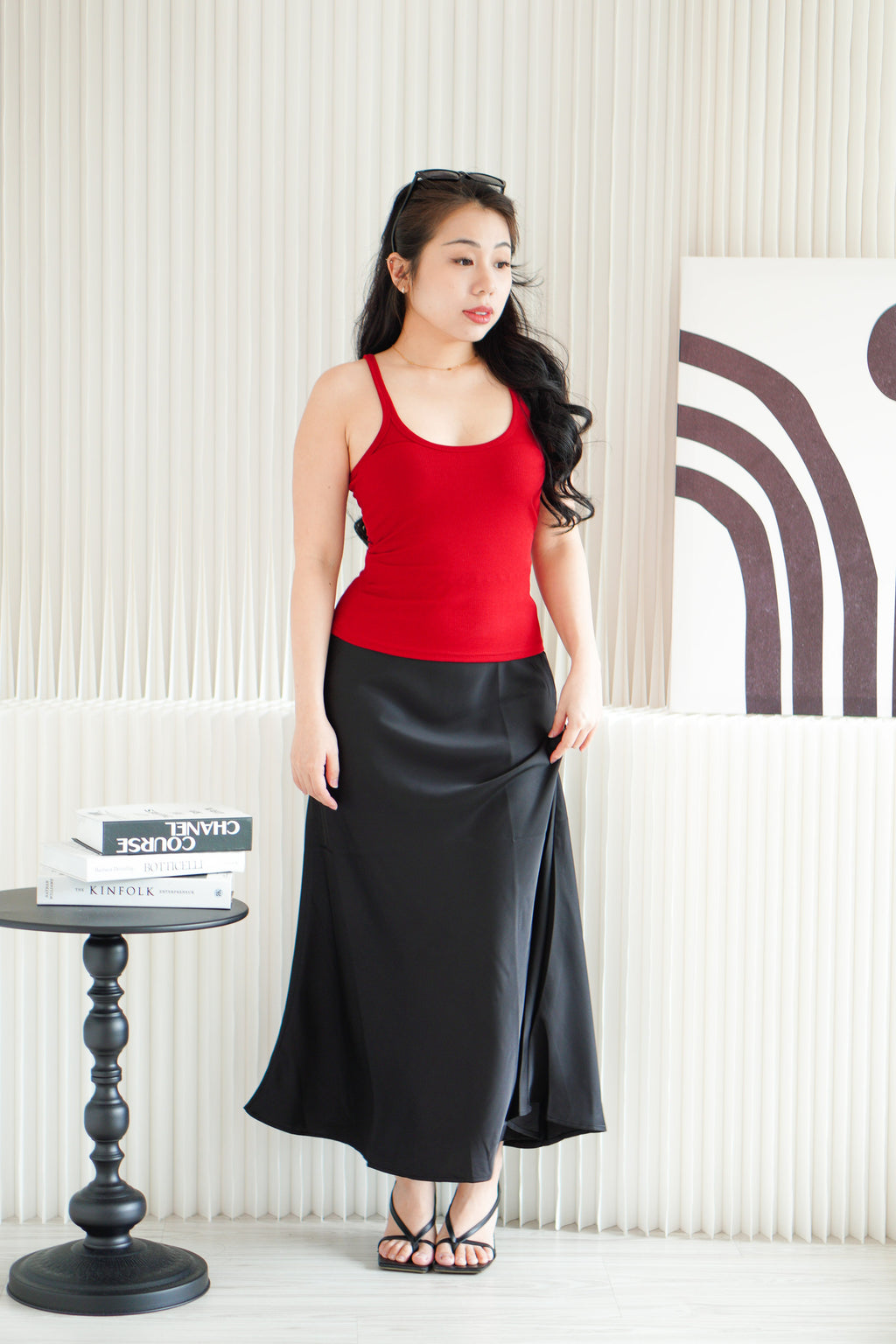 Mandy Basic Tank Top in Red