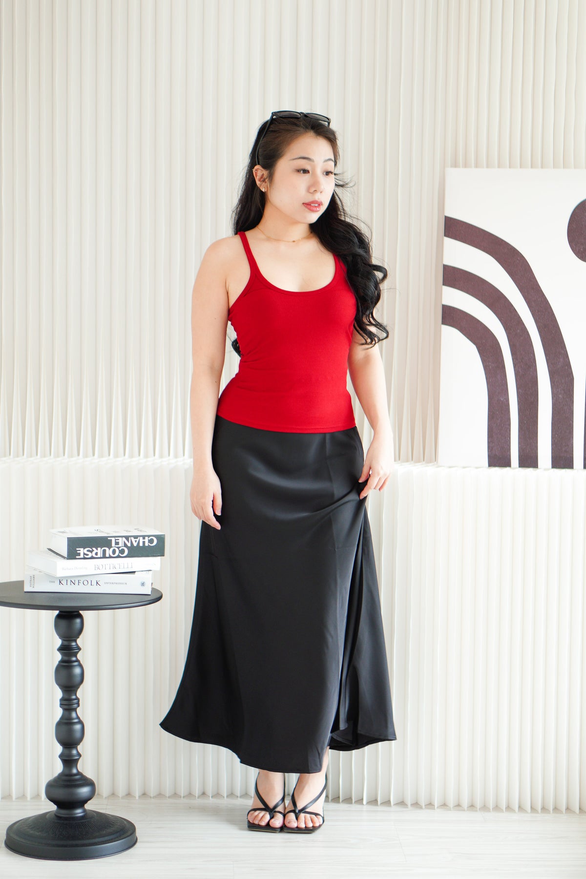 Mandy Basic Tank Top in Red