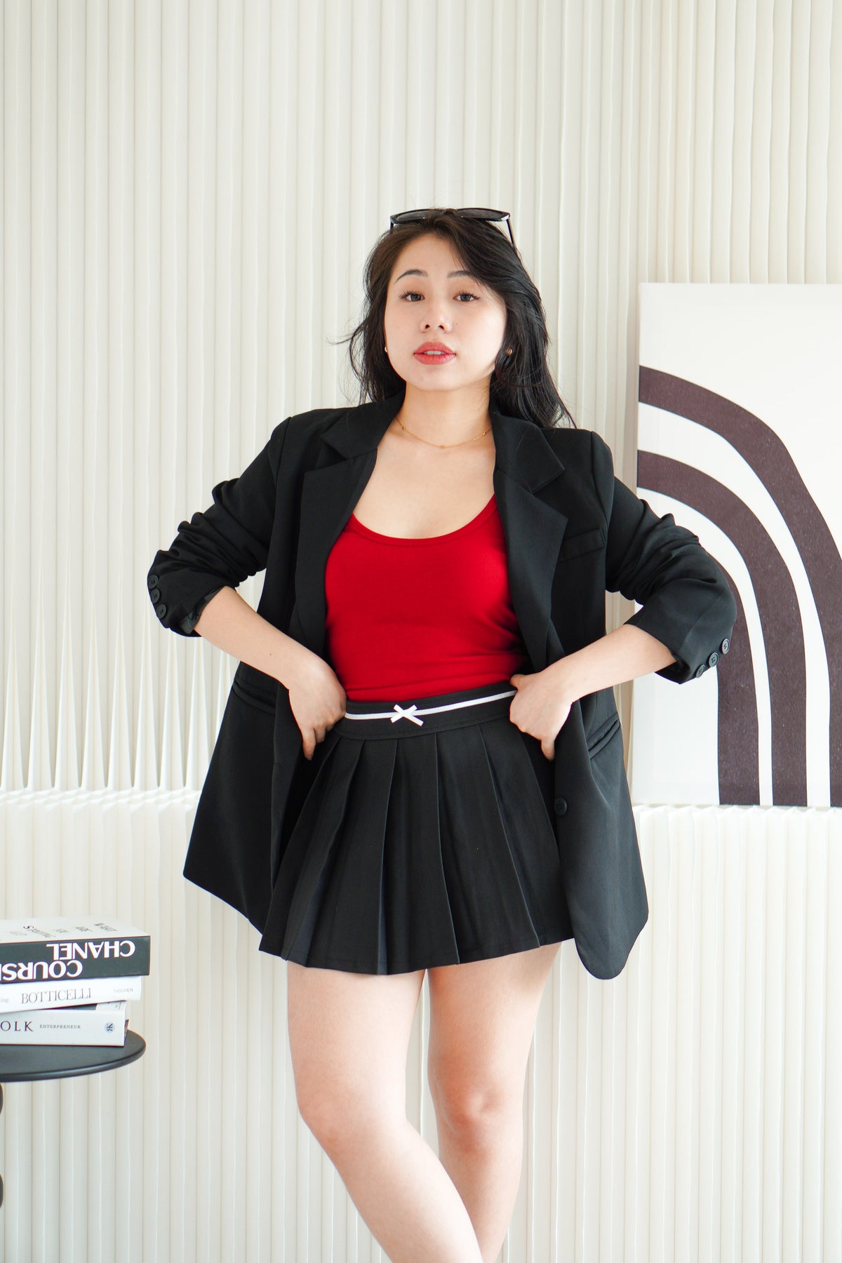 Mandy Basic Tank Top in Red