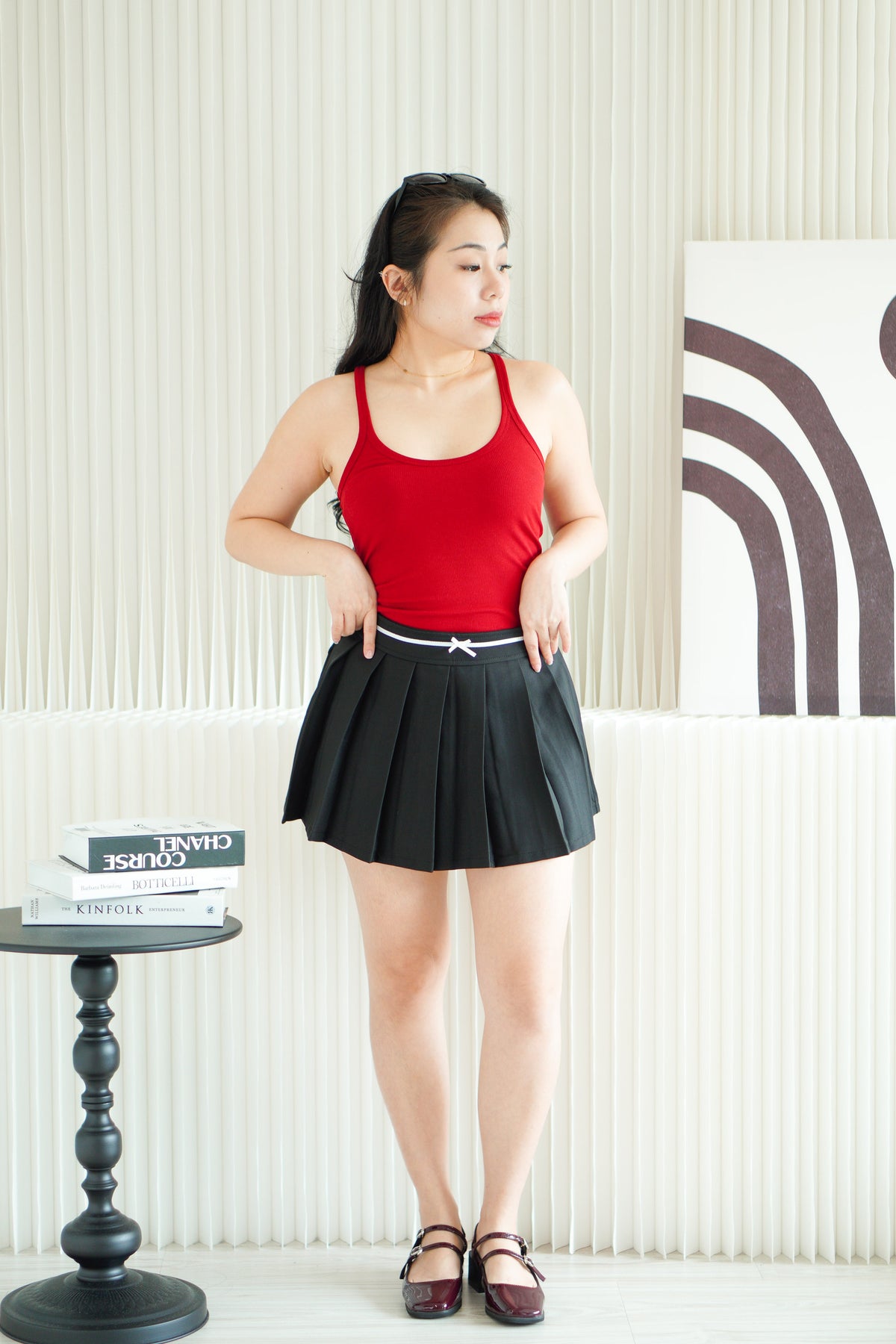 Mandy Basic Tank Top in Red