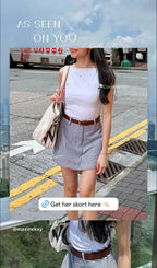 Willa Stripes Mini Skort in Blue