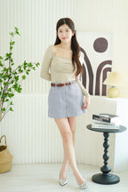 Willa Stripes Mini Skort in Blue