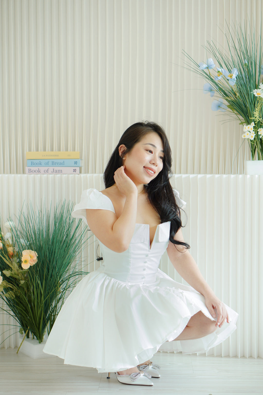 (Premium) Mirabelle Mini A-Line Tulle Dress in White