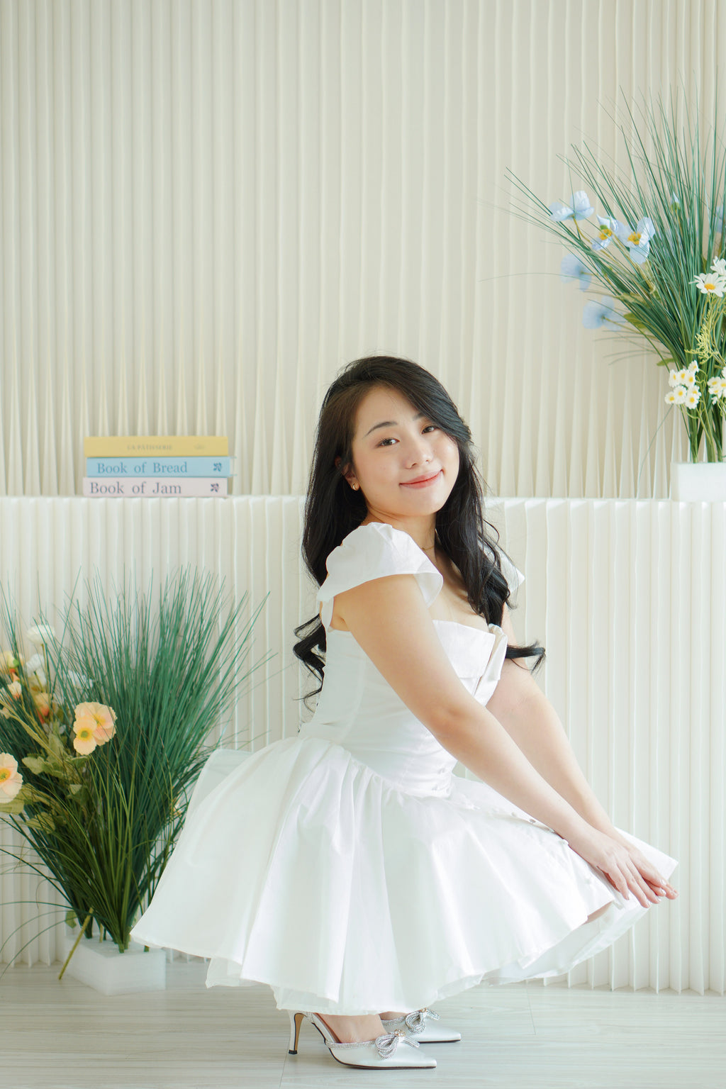 (Premium) Mirabelle Mini A-Line Tulle Dress in White