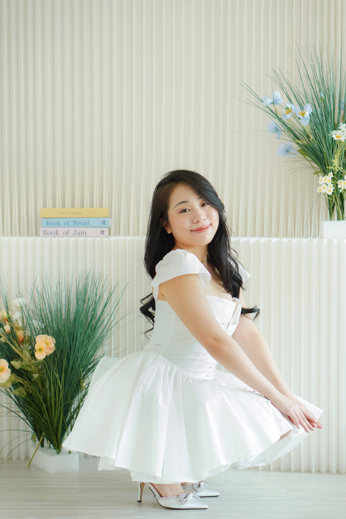 (Premium) Mirabelle Mini A-Line Tulle Dress in White