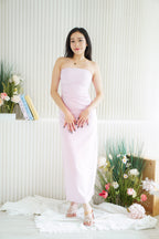 Lime Storm Tube Maxi Dress in Light Pink