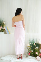 Lime Storm Tube Maxi Dress in Light Pink