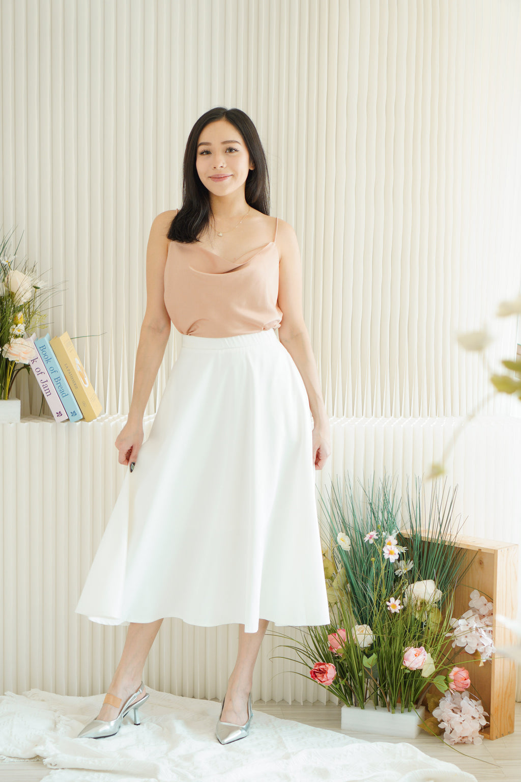 Fancy Schmancy Satin Top in Champagne