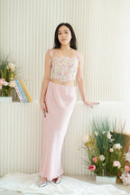 Joliette 2 Way Floral Corset Top in Pink