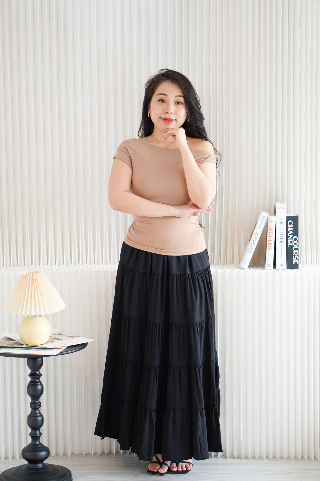 Cedar Toga Ruched Top in Khaki