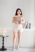 Cedar Toga Ruched Top in Khaki