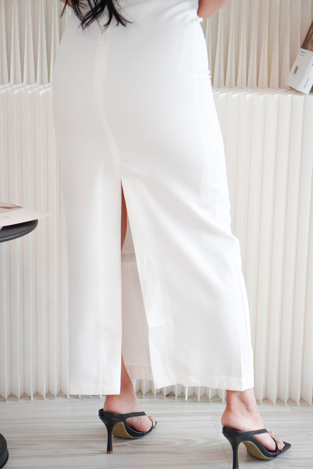 Lime Storm Tube Maxi Dress in White