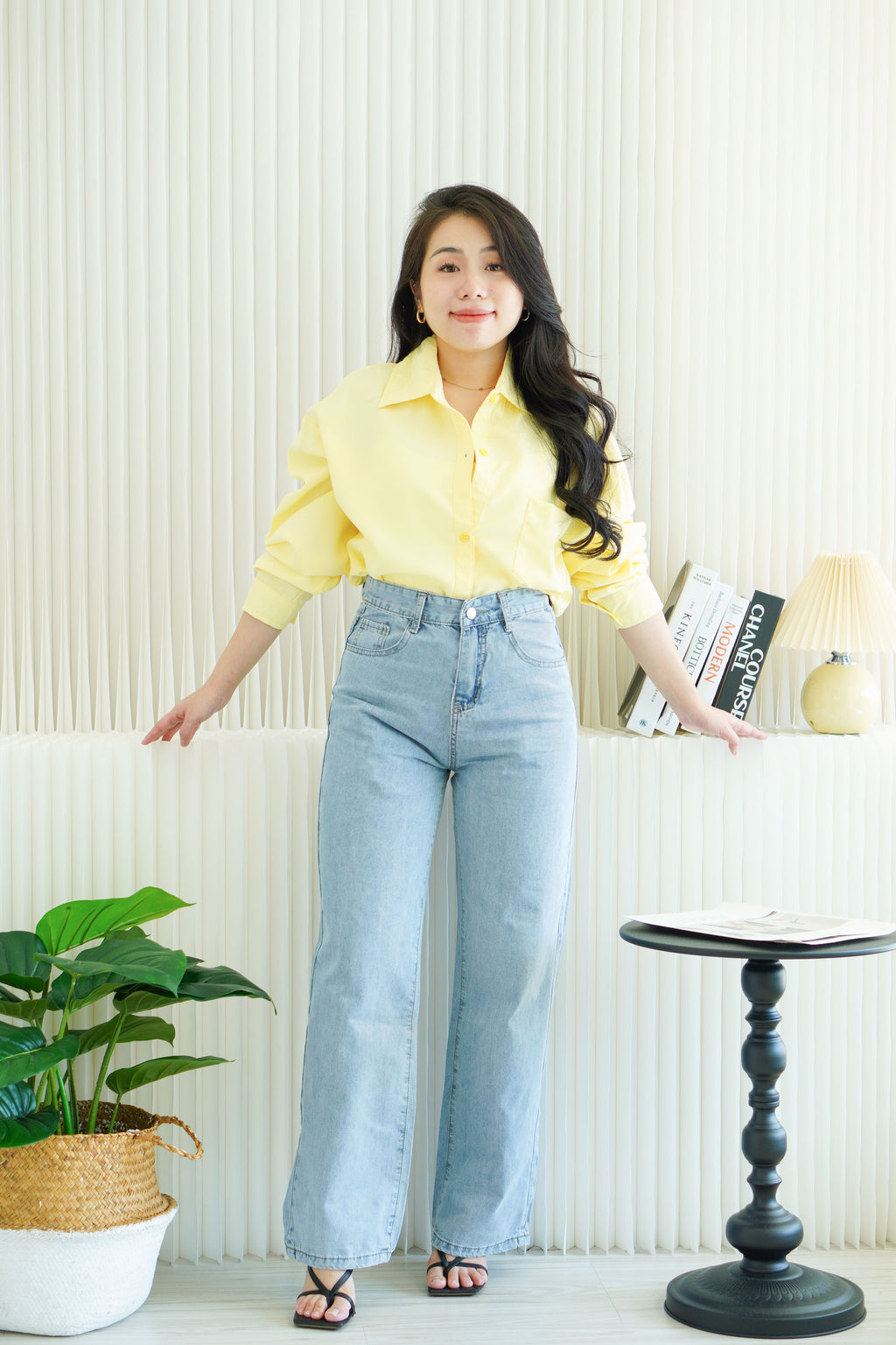 Cleo Straight Cut Jeans in Blue