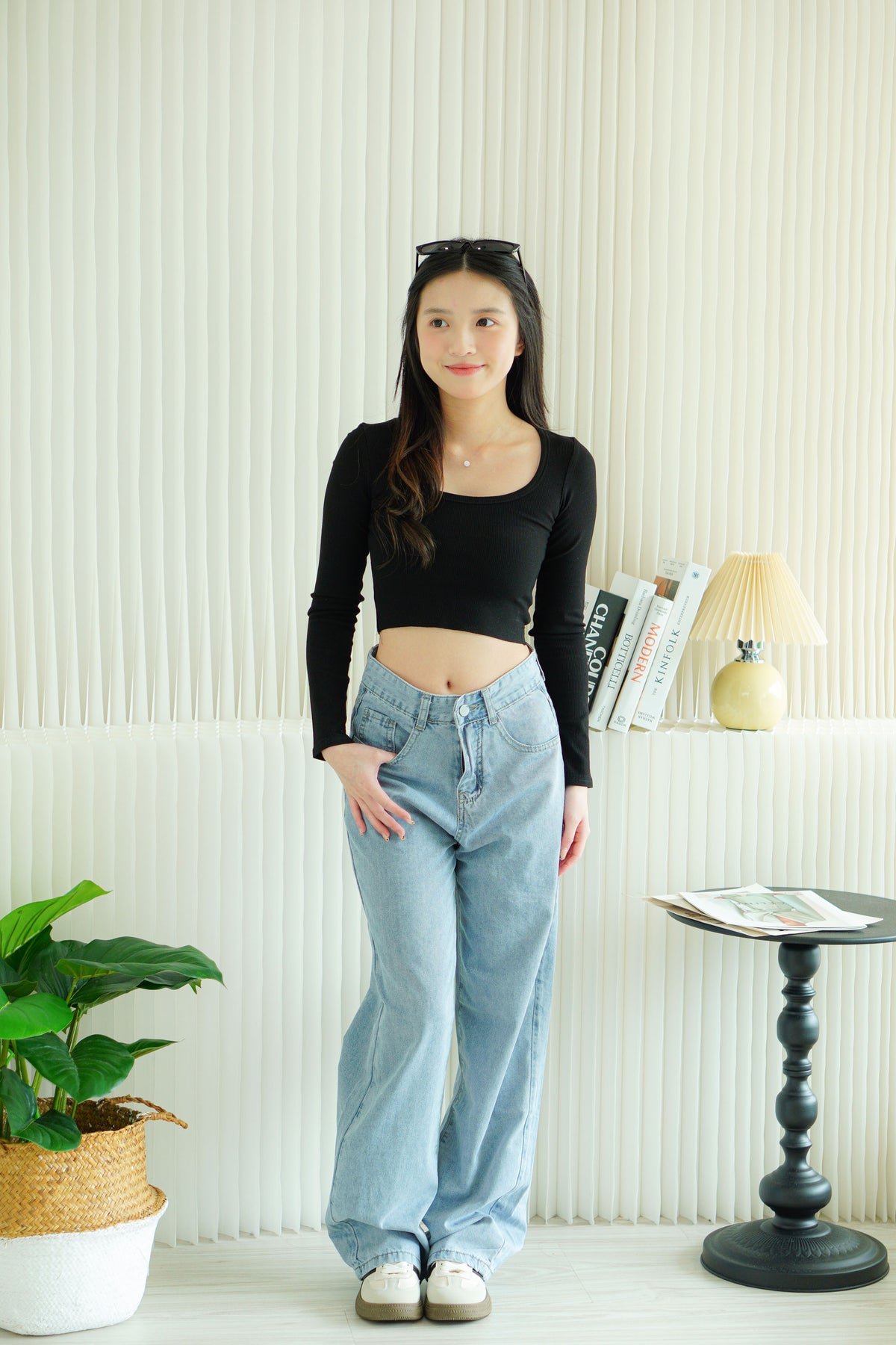 (BACKORDER) Wren Basic Long Sleeve Top in Black